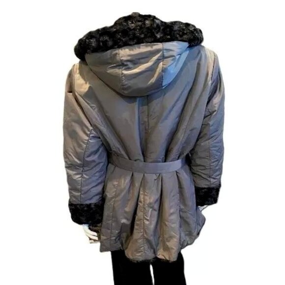 Hal Rubenstein "The Lara" Grey/Black Reversible Coat Two Coats in One! (XL) NWT - Picture 4 of 6
